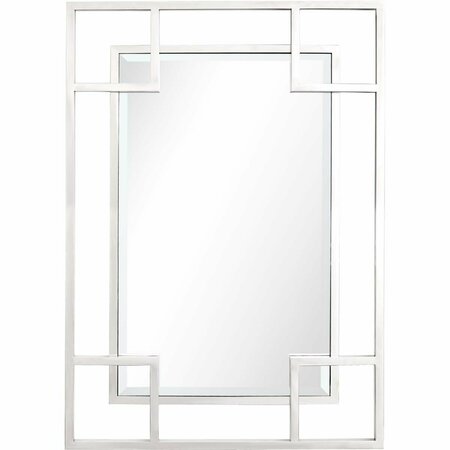CAMDEN ISLE 29 x 42 in. Kinney Rectangular Wall Mirror, Silver 86409